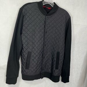 Quilted black sweater jacket by Zara